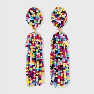 Sugarfix Baublebar Polished Beaded Orb Tassel Earrings - Multicolor